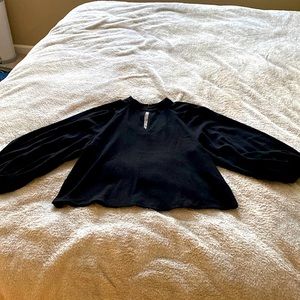 Black keyhole blouse